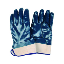 Jersey Liner Glove with Nitrile Fully Dipped, Safety Cuff